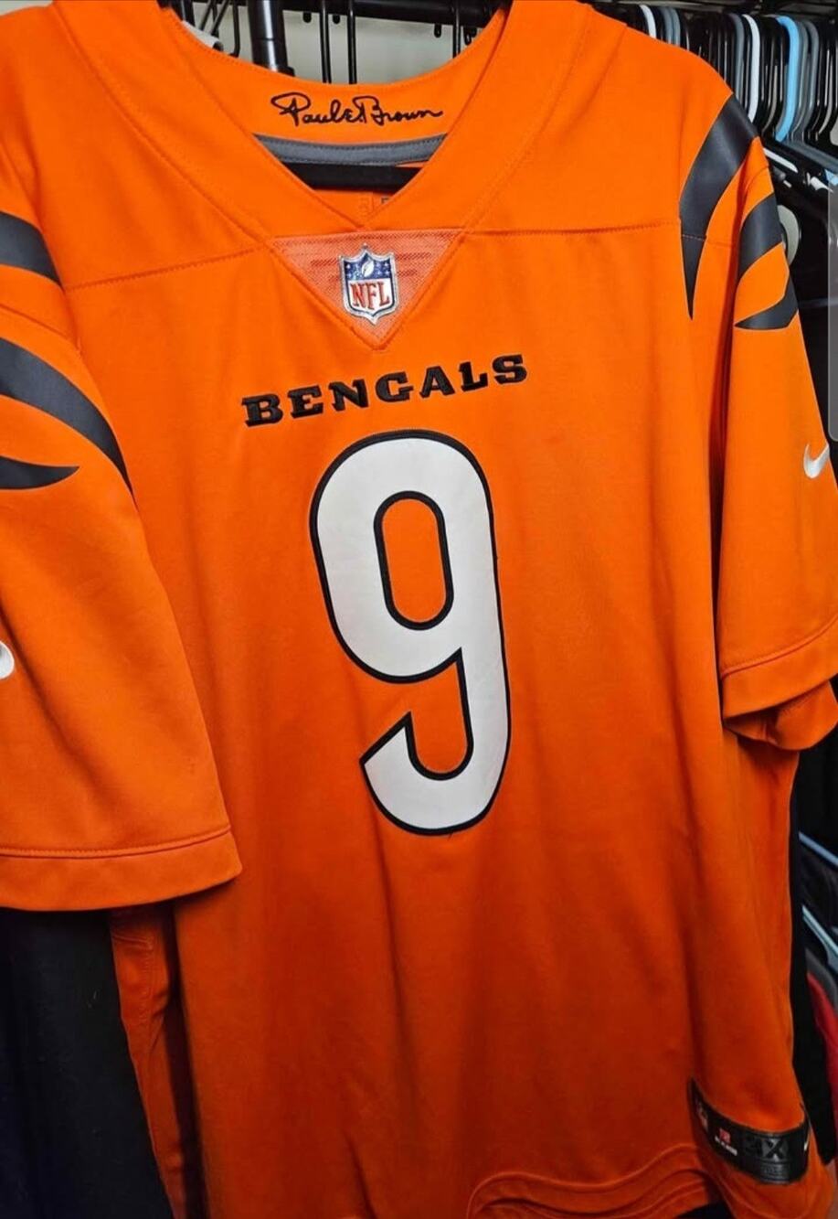Nike Bengals Joe Burrow #9 Jersey Mens 3XL Orange NFL Football Game Jersey - Picture 1 of 5